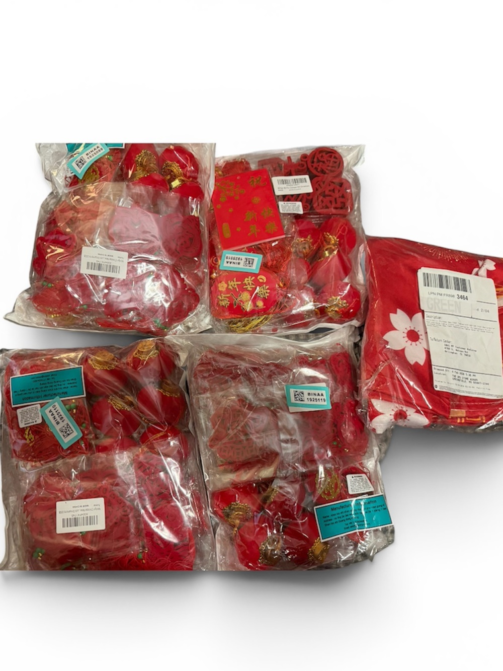 NEW Bundle of Ina Red and Gold Festive Ornament Pack